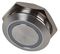 RJS1N1LP-19M-F-R-G-BS-12V-67J - Vandal Resistant Momentary Switch with 12V Green LED, 24V DC, 0.3A, 1NO / SPST, Micro Travel, 19mm