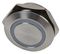 RJS1N1LP-22M-F-R-G-BS-12V-67J - Vandal Resistant  Momentary Switch with 12V Green LED, 24V DC, 0.3A, 1NO / SPST, Micro Travel, 22mm