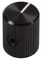 KB00004 - 10mm Instrument Knob, Black Aluminium, 3.2mm Round Shaft