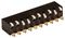 MCEPM-10 - DIP / SIP Switch, SMD Piano Key, SPST-NO, 24V, 10 Way