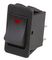 433 - LED Dot Rocker Switch, On Off, SPST, 12V DC, 20A, Red
