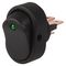 413L - LED Oval Rocker Switch, Panel Mount, 12V DC, 10A, Green