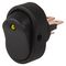 411L - LED Oval Rocker Switch, Panel Mount, 12V DC, 10A, Amber