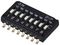 MCDHA-08TQR - DIP Switch, Slide Actuator, 8 Way, Half Pitch, SPST, 24V DC, 25mA, SMD