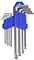 D00594 - Ball-End Metric Hex Key Set, 9 Piece