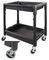 D03236 - 2 Tier Heavy Duty Plastic Service Cart Trolley on Castors