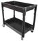 D03236 - 2 Tier Heavy Duty Plastic Service Cart Trolley on Castors