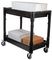 D03236 - 2 Tier Heavy Duty Plastic Service Cart Trolley on Castors