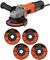 BEG010A5-GB - 4 1/2" (115mm) 710W Angle Grinder & 5 Cutting Discs