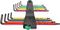 05024480001 - 967/9 TX XL Multicolour 1, Ball End Torx Key Set, 9 Piece