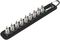05003884001 - Zyklop Hex-Plus Bit Socket Set with Holding Function for 1/4" Sockets, 9 Piece - Belt A Imperial 1