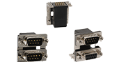 Stacked D-sub connectors