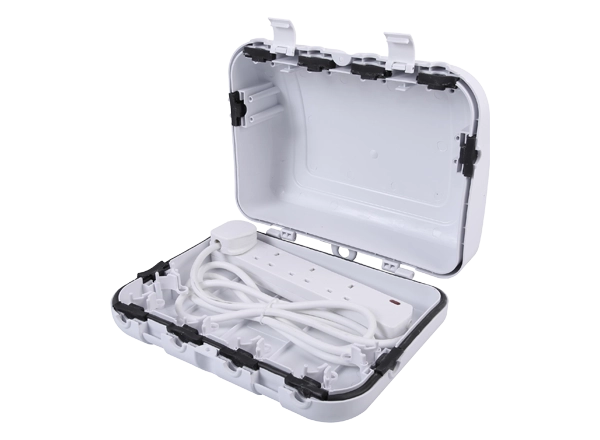 Outdoor Enclosure with 4-Gang 2m Extension Lead, White, IP64
