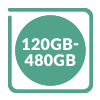 120GB - 480GB