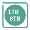 1TB - 8TB