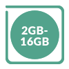 2GB - 16GB
