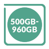 500GB - 960GB