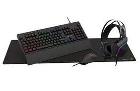Pulse Pro 4-in-1 PC Gaming Bundle, Keyboard & Mouse Combo Set with Headset