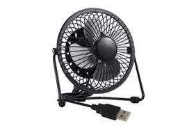 4in Mini USB Desk Fan, Black