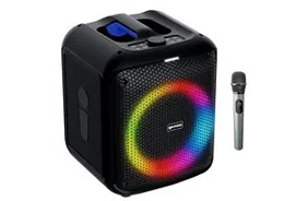 100W 6.5” Portable Bluetooth Boombox with LED Party Lighting