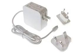 USB C Mains Charger with Interchangeable Plugs, 60W