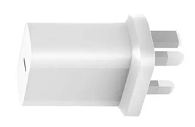 USB C PD Mains Charger, 1x USB C, 20W, White