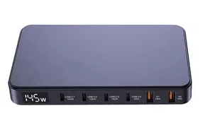 GaN USB PD Fast Charger, 145W, 6 Port, 2x USB A, 4x USB C